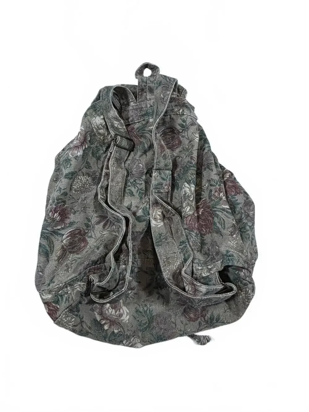Vintage 90s Gitano Floral Tapestry Canvas Cotton Backpack One Size